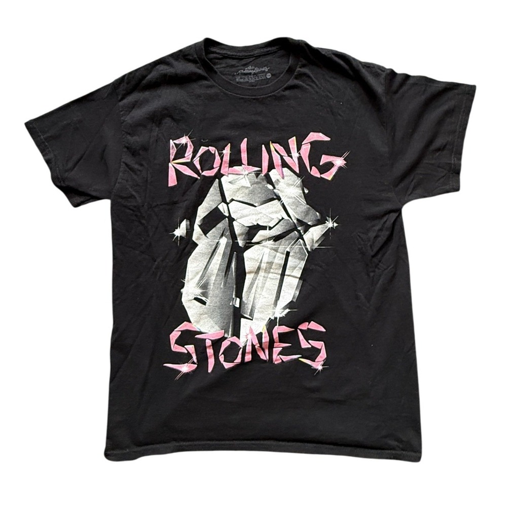 Rolling Stones Racket NYC 10/19/23 Concert T-Shirt Black Graphic Tee Large